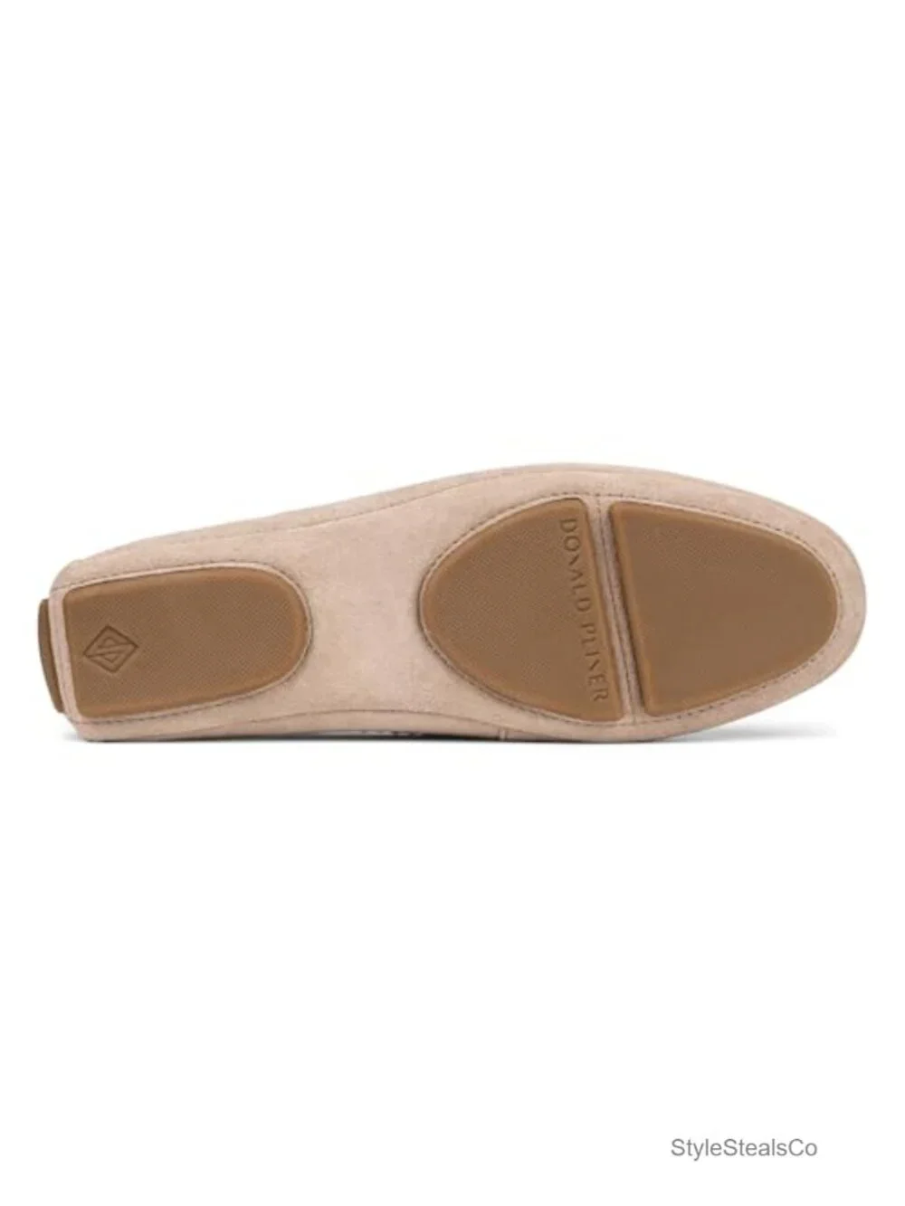 Suede Driver-Style Loafer with Metal Studs and Memory Foam